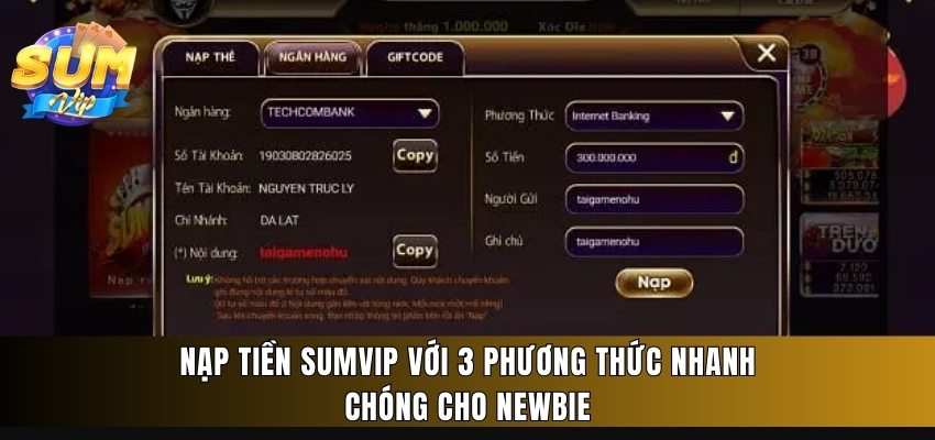 nạp tiền Sumvip